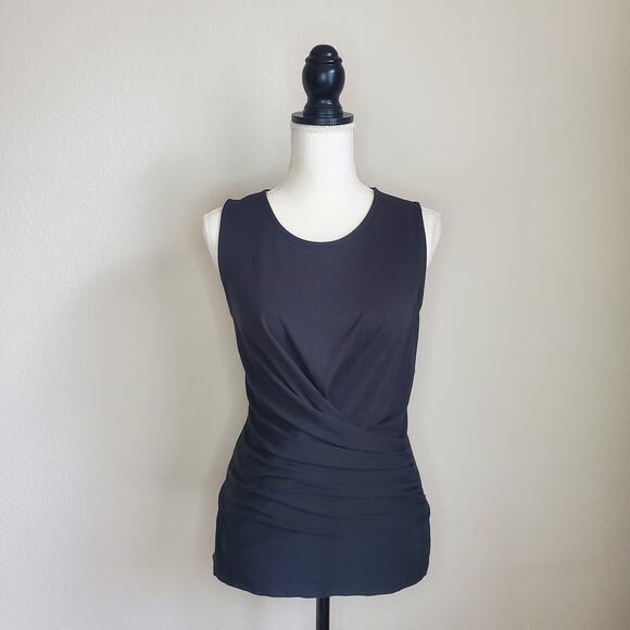 Ann Taylor Tops - Ann Taylor Black Ruched Top Small
